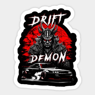 Drift Demon Samurai JDM Car Drifting Phonk Music Trash Gang Japan Style Sticker